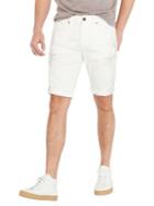Buffalo David Bitton Parker-x Slim Light Stone Wash Embroidered Denim Shorts