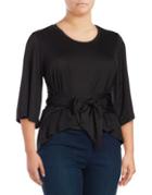 Melissa Mccarthy Seven7 Plus Knotted Front Blouse