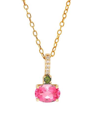 Lord & Taylor Tourmaline Diamond Pendant Necklace