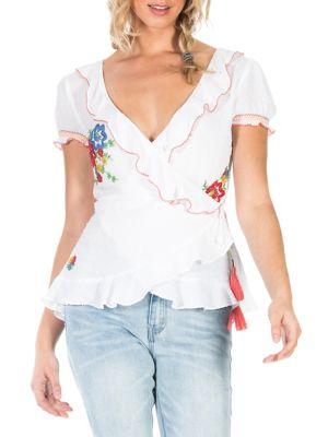 Banjara Embroidered Floral Cotton Blouse