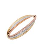 Lord & Taylor 14k Yellow Gold, White Gold And Rose Gold Bangle Bracelet