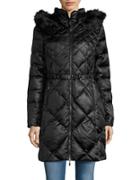 1 Madison Faux Fur-trimmed Quilted Coat