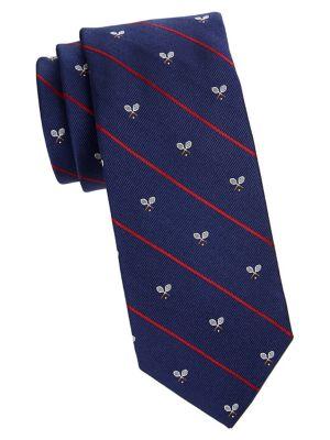 Brooks Brothers Red Fleece Racket Stripe Silk Tie