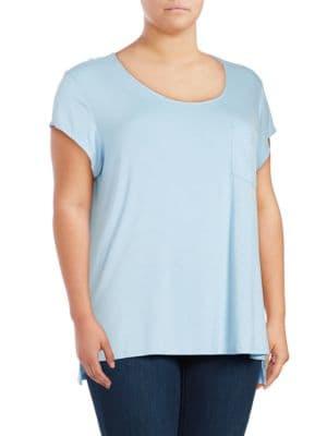 Lord & Taylor Plus Iconic Fit One Pocket Tee