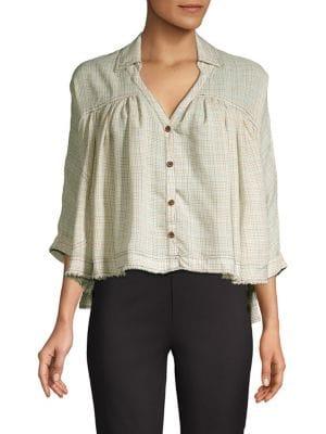Free People Rainbow Picnic Button-down Shirt