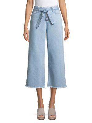 Miss Selfridge Cropped Frayed Jeans