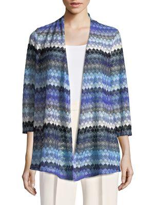 Nipon Boutique Printed Knit Cardigan