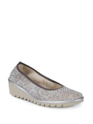 The Flexx Mel A Drama Snake Print Wedge Shoes