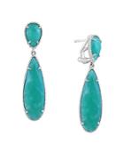 Effy 925 Sterling Silver And Amazonite Drop Earrings