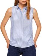 Mango Paula Sleeveless Button-down Shirt