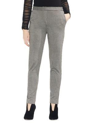 Vince Camuto Estate Jewel Houndstooth Slim-leg Pants