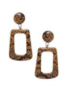 Cara Snake-print Drop Earrings