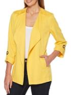 Rafaella Spread Collar Open Front Jacket