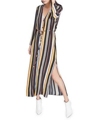 Miss Selfridge Striped Button Front Shift Dress