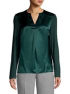 Calvin Klein Split Neck Long-sleeve Top