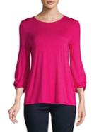 Lord & Taylor Roundneck Knotted Top