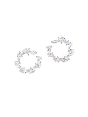 Cz By Kenneth Jay Lane Crystal Cluster Earrings