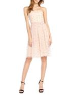 Ml Monique Lhuillier Sleeveless Beaded Mesh Dress
