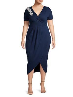Quiz Curve Plus V-neck Sheath Dress