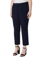 Tahari Arthur S. Levine Belted Crepe Pants