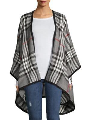 Lord & Taylor Plaid High-low Ruana