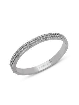 Givenchy Three-row Pave Crystal Bangle Bracelet