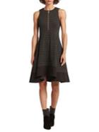 Donna Karan Check Fit-&-flare Dress