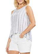 Vince Camuto Sleeveless Striped Linen Top
