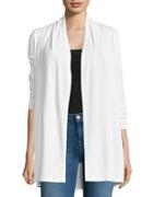 Context Crepe Open-front Cardigan