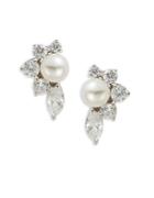 Nadri Faux Pearl Cluster Earrings