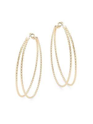 Design Lab Twisted Double Hoop Earrings