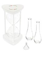 Cathy's Concepts Wedding Personalized Floral Unity Sand Ceremony Hourglass Set