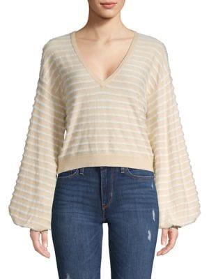Finders Striped Knit Cropped Sweater