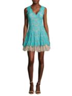 Betsy & Adam Lace Fit-&-flare Dress