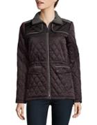 Vince Camuto Cinch Waist Quilted Coat