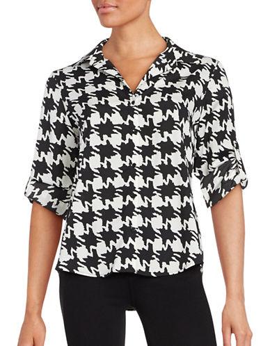 Karl Lagerfeld Paris Printed Button-front Top