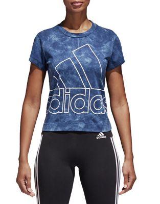 Adidas Id Logo Slim-fit Cotton Jersey Tee