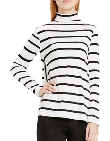 Two By Vince Camuto Anchor Stripe Mock Neck Swing Top
