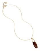 Robert Lee Morris Soho Brown Topaz And Crystal Pendant Necklace