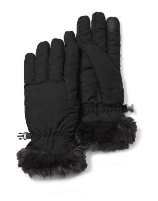 Eddie Bauer Sun Valley Faux-fur Trimmed Gloves