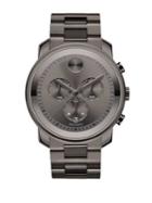 Movado Bold Bold Gunmetal Grey Ip Stainless Steel Chronograph Bracelet Watch