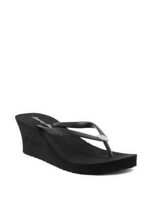 Tommy Bahama Whykiki Rubber Wedge Flip Flops
