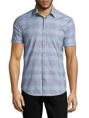 John Varvatos Slim-fit Plaid Button-down Shirt
