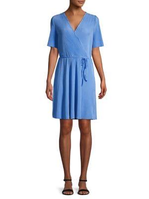 Vero Moda Pleated Wrap-front Dress
