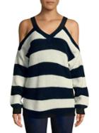 Vero Moda Cold-shoulder Slouchy Stripe Sweater