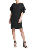 Donna Karan Pleated Sleeve Shift Dress