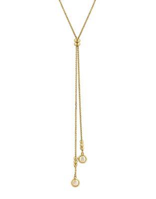 Lucky Brand Fall Chase Pearl & Semi-precious Stone Lariat Necklace