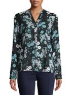 Karl Lagerfeld Paris Floral Long-sleeve Top