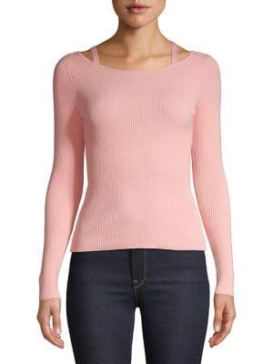 Miss Selfridge Cage Back Ribbed Top