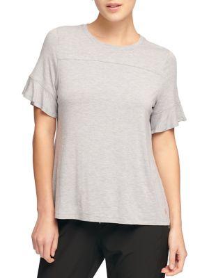 Donna Karan Active Bell-sleeve Slit Tee